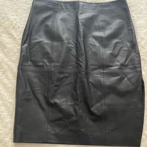 ASOS Faux Leather Pencil Skirt with Side Slit (14)